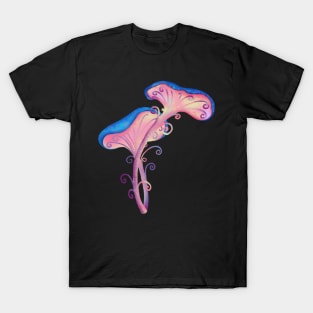 Whimsical Mushroom Sticker T-Shirt